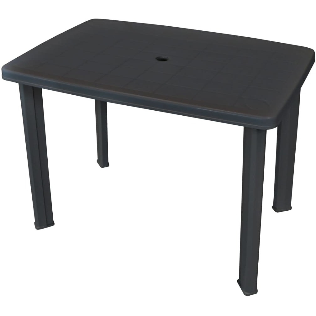 Vidaxl Patio Table Anthracite 39.8"&quotX26.8"&quotX28.3"" Plastic