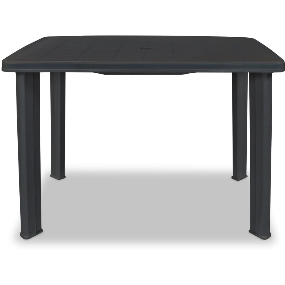Vidaxl Patio Table Anthracite 39.8"&quotX26.8"&quotX28.3"" Plastic