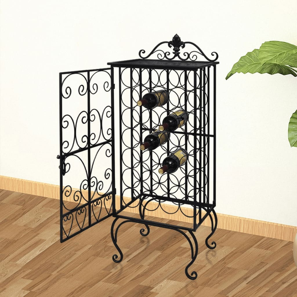 Vidaxl Wine Rack For 28 Bottles Metal
