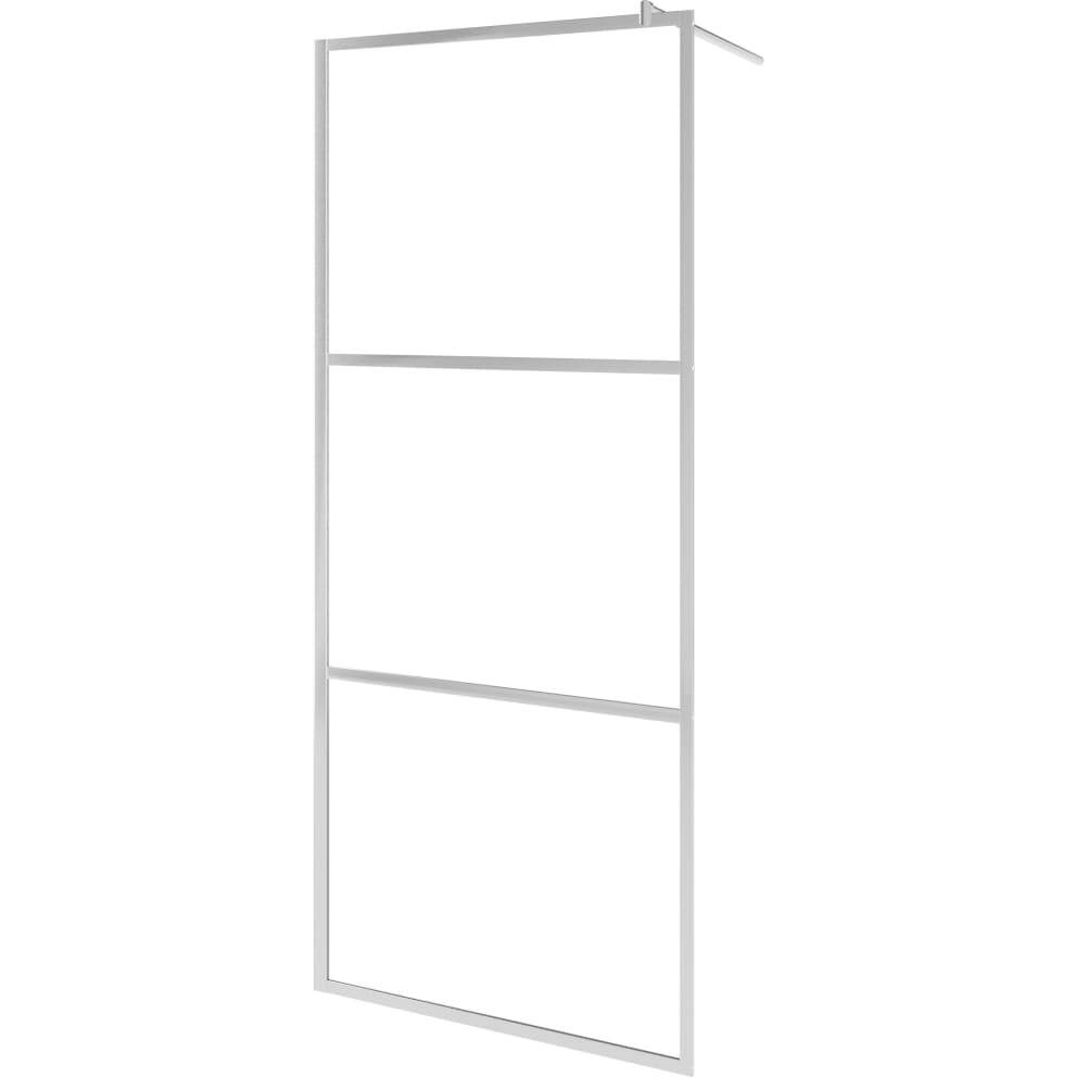 Vidaxl Walk-In Shower Wall With Whole Frosted Esg Glass 39.4"&quotX76.8""