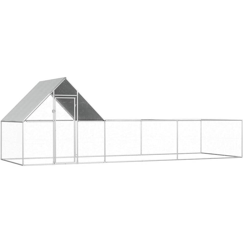 Vidaxl Chicken Coop 19.7'X6.6'X6.6' Galvanized Steel