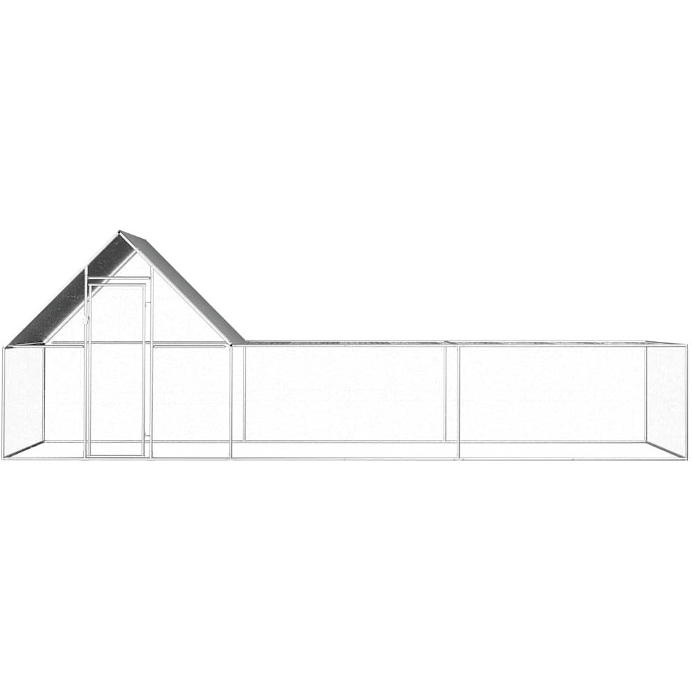 Vidaxl Chicken Coop 19.7'X6.6'X6.6' Galvanized Steel