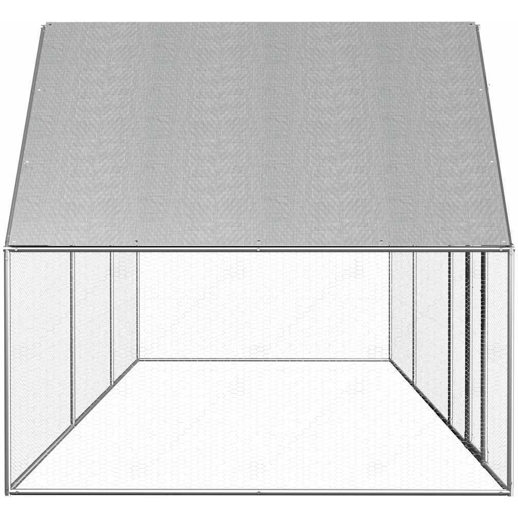 Vidaxl Chicken Coop 19.7'X6.6'X6.6' Galvanized Steel