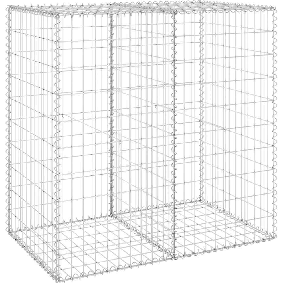 Vidaxl Gabion Wall With Covers Galvanized Steel 39.4"&quotX23.6"&quotX39.4""