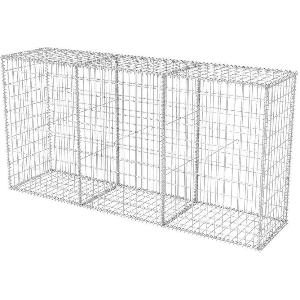 Vidaxl Gabion Basket Galvanized Steel 78.7"&quotX19.7"&quotX39.4""