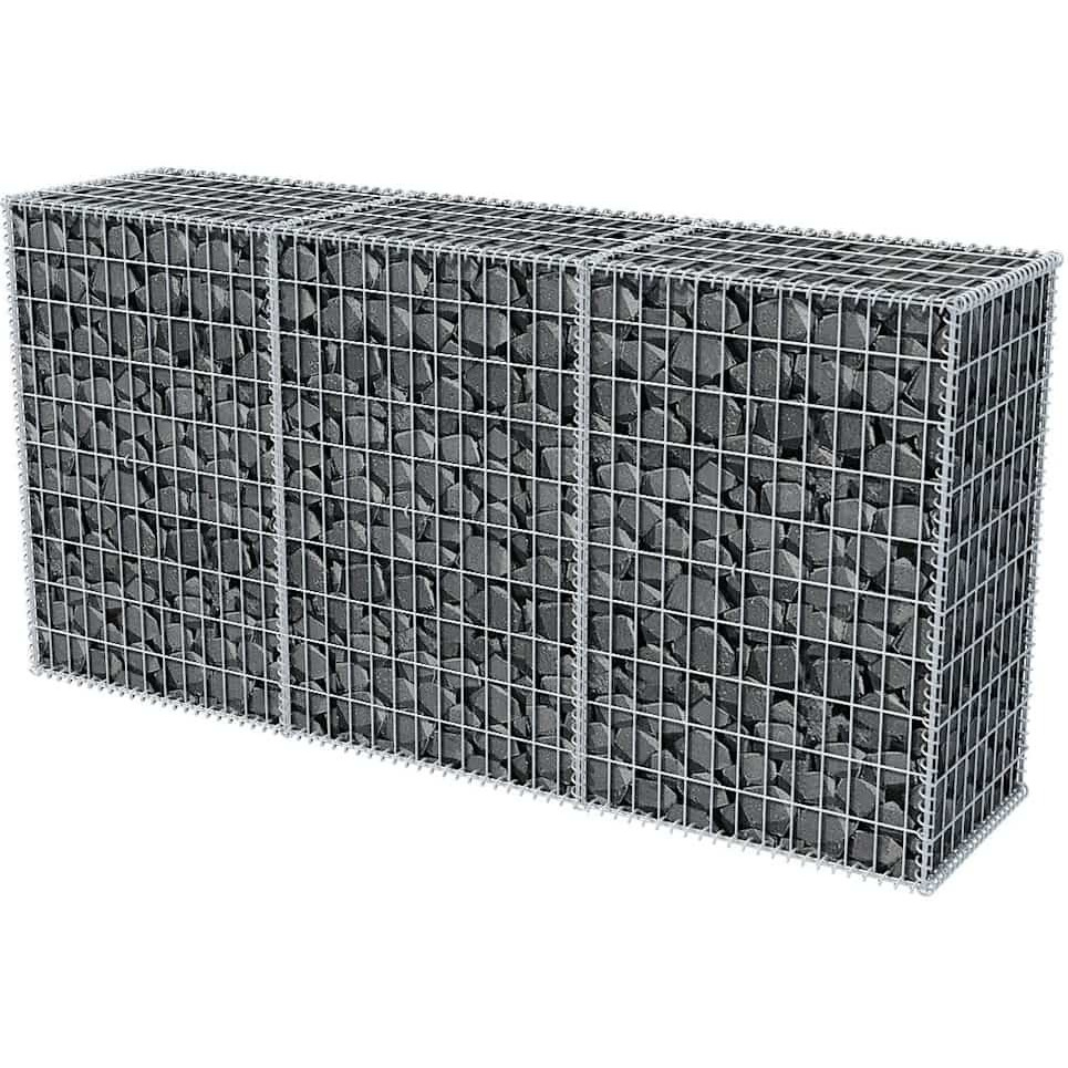 Vidaxl Gabion Basket Galvanized Steel 78.7"&quotX19.7"&quotX39.4""