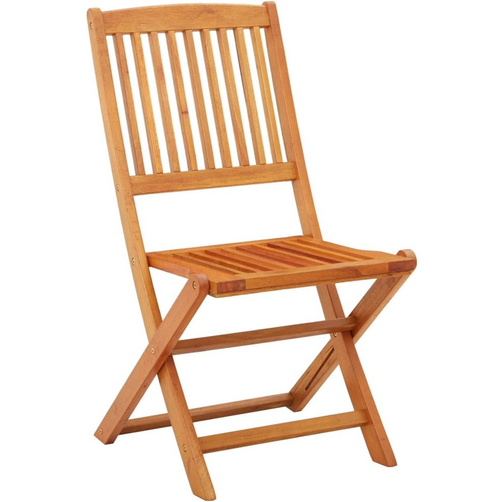 Vidaxl Folding Patio Chairs 2 Pcs Solid Eucalyptus Wood
