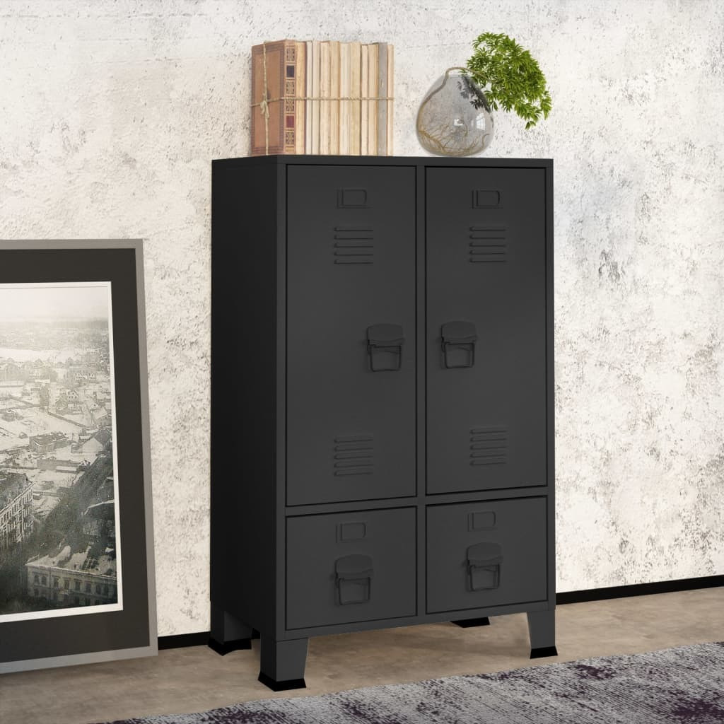 Vidaxl Industrial Wardrobe Anthracite 26.4"&quotX13.8"&quotX42.1"" Steel
