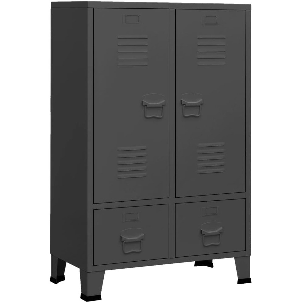 Vidaxl Industrial Wardrobe Anthracite 26.4"&quotX13.8"&quotX42.1"" Steel