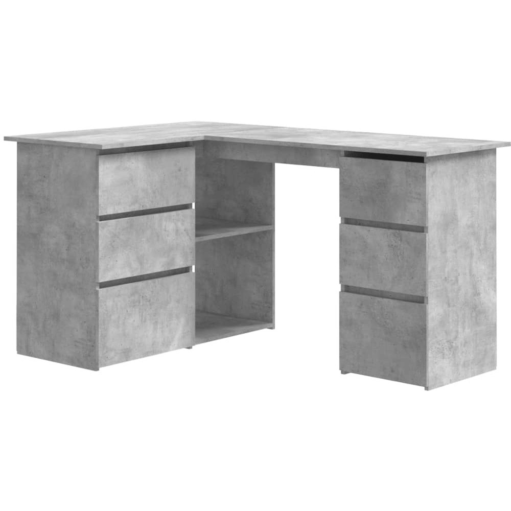 Vidaxl Corner Desk Concrete Gray 57.1"&quotX39.4"&quotX29.9"" Engineered Wood