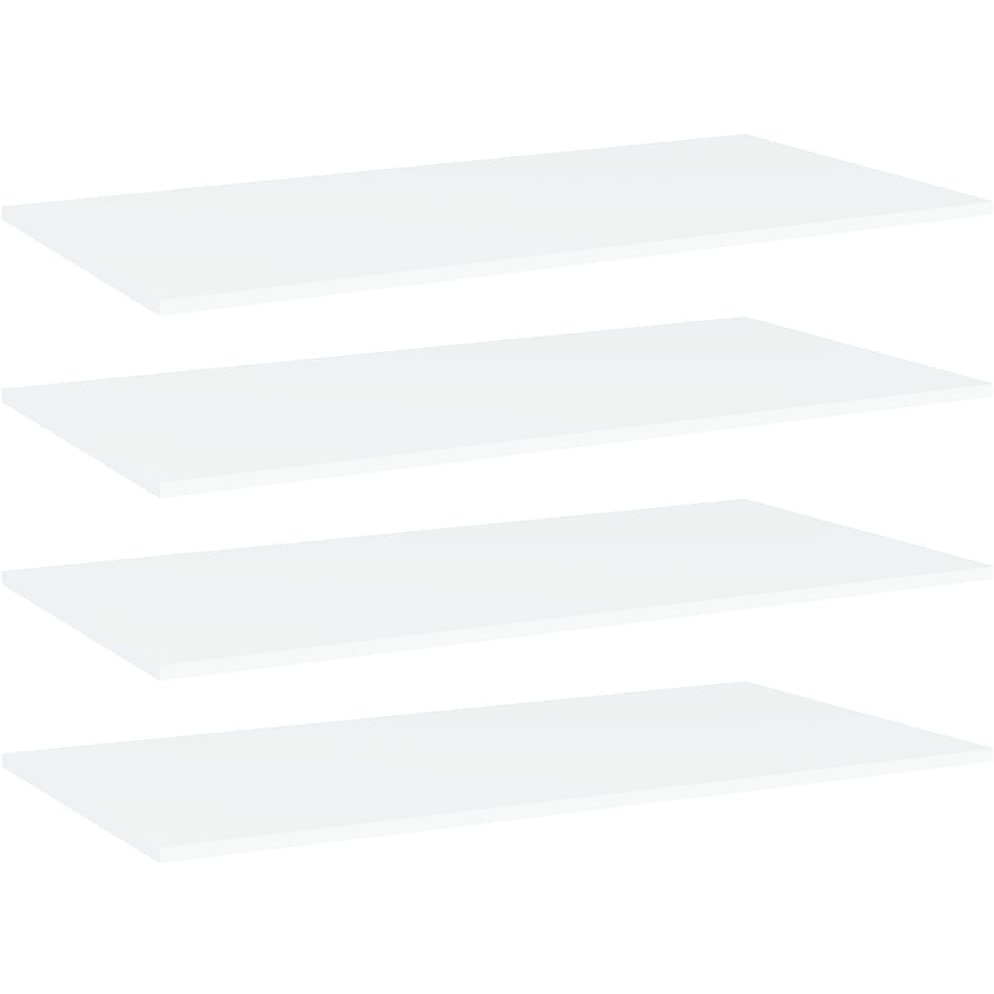 Vidaxl Bookshelf Boards 4 Pcs White 39.4"&quotX19.7"&quotX0.6"" Engineered Wood