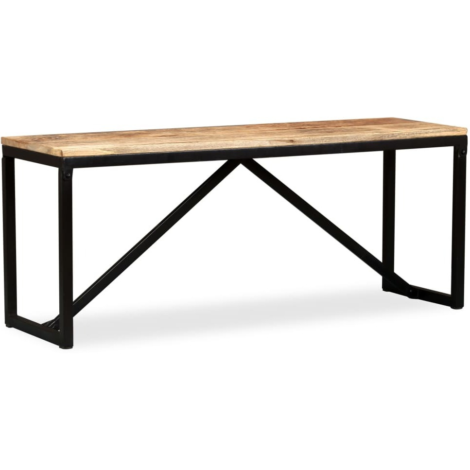 Vidaxl Bench Solid Mango Wood 43.3"&quotX13.8"&quotX17.7""