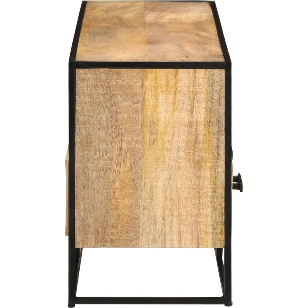 Vidaxl Tv Cabinet 43.3"&quotX11.8"&quotX17.7"" Rough Mango Wood