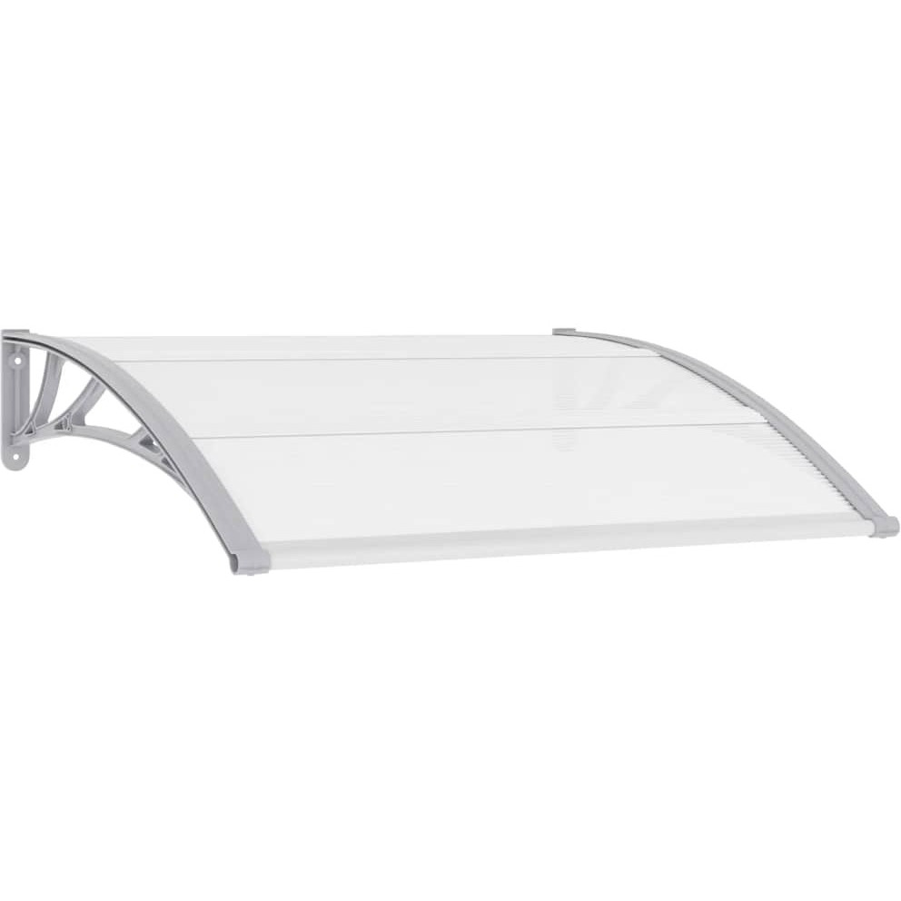 Vidaxl Door Canopy Gray And Transparent47.2"&quotX31.5"" Pc