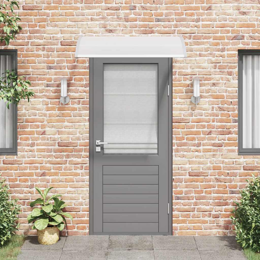 Vidaxl Door Canopy Gray And Transparent47.2"&quotX31.5"" Pc