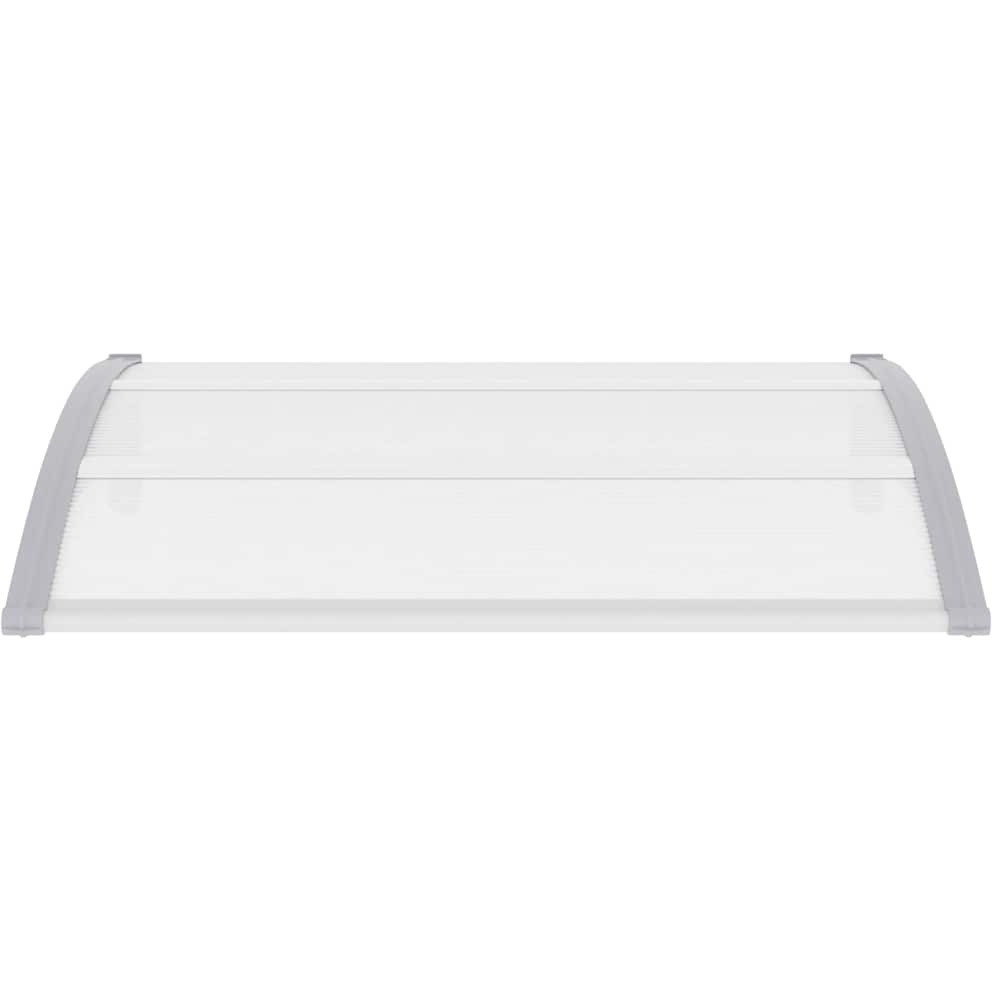 Vidaxl Door Canopy Gray And Transparent47.2"&quotX31.5"" Pc