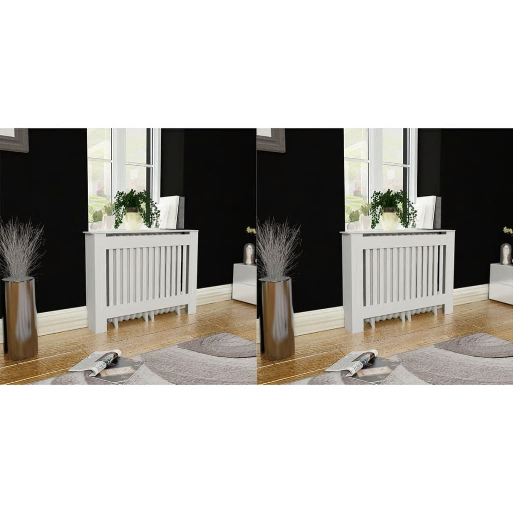 Vidaxl Radiator Covers 2 Pcs White Mdf 44.1""