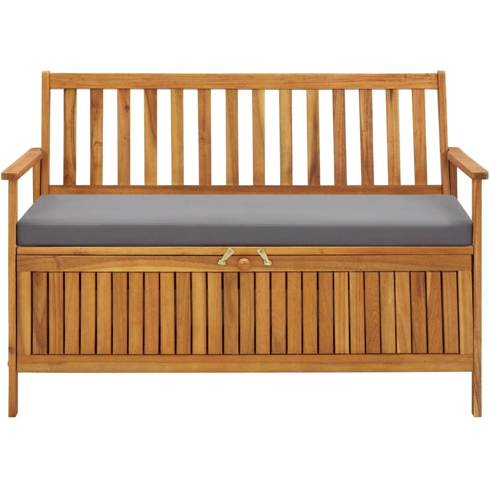 Vidaxl Patio Storage Bench 47.2"" Solid Acacia Wood