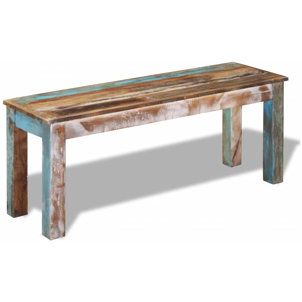 Vidaxl Bench Solid Reclaimed Wood 43.3"&quotX13.8"&quotX17.7""