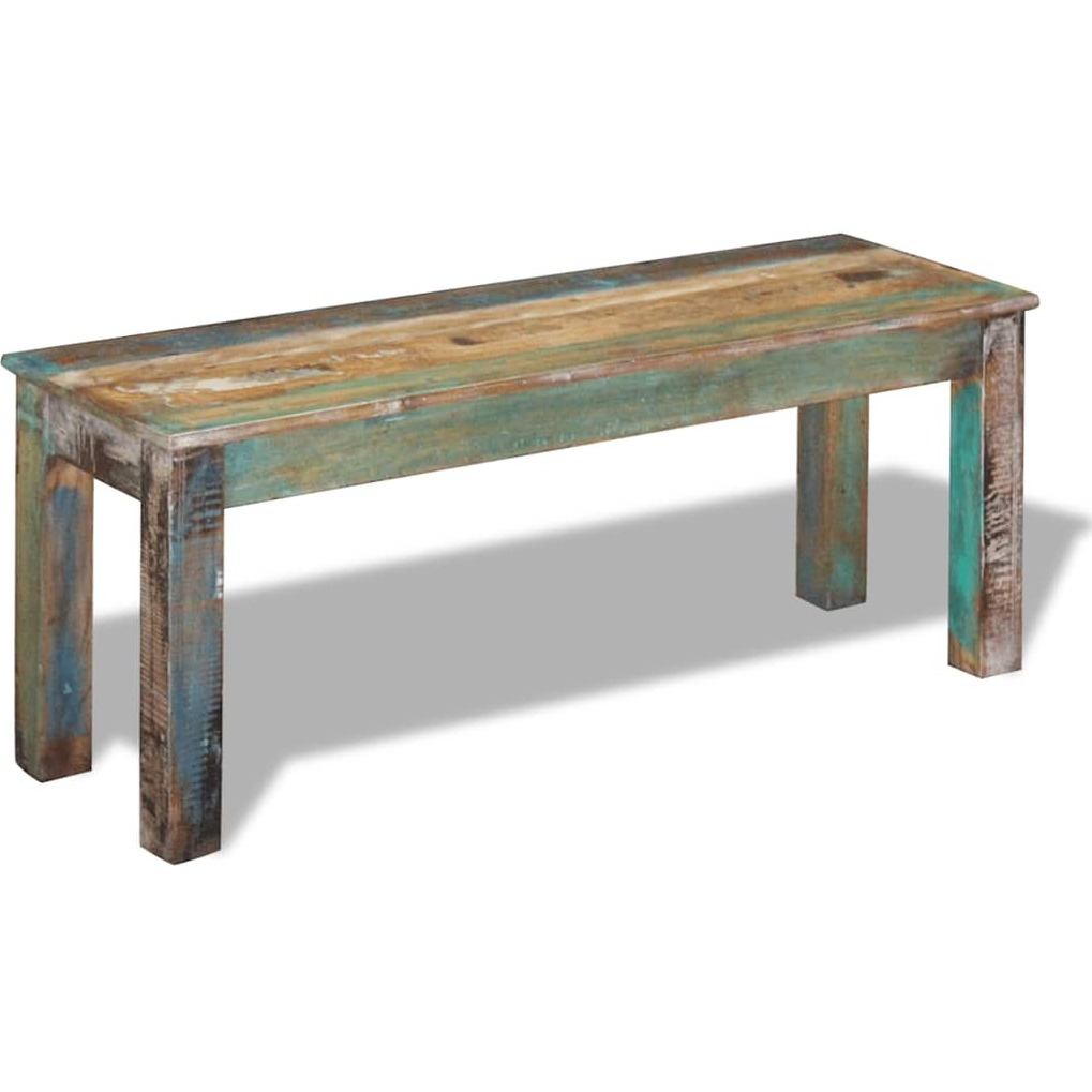 Vidaxl Bench Solid Reclaimed Wood 43.3"&quotX13.8"&quotX17.7""