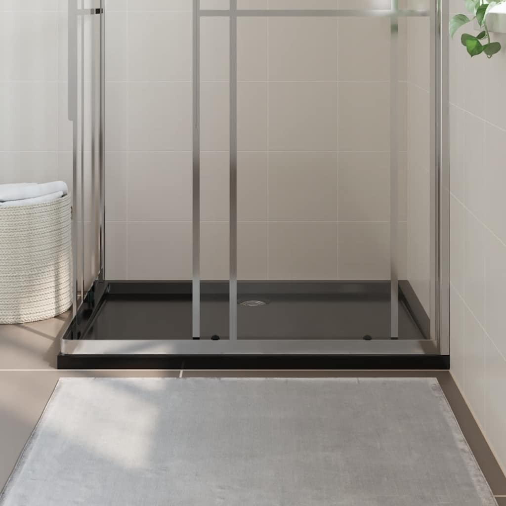 Vidaxl Rectangular Abs Shower Base Tray Black 31.5"&quotX47.2""
