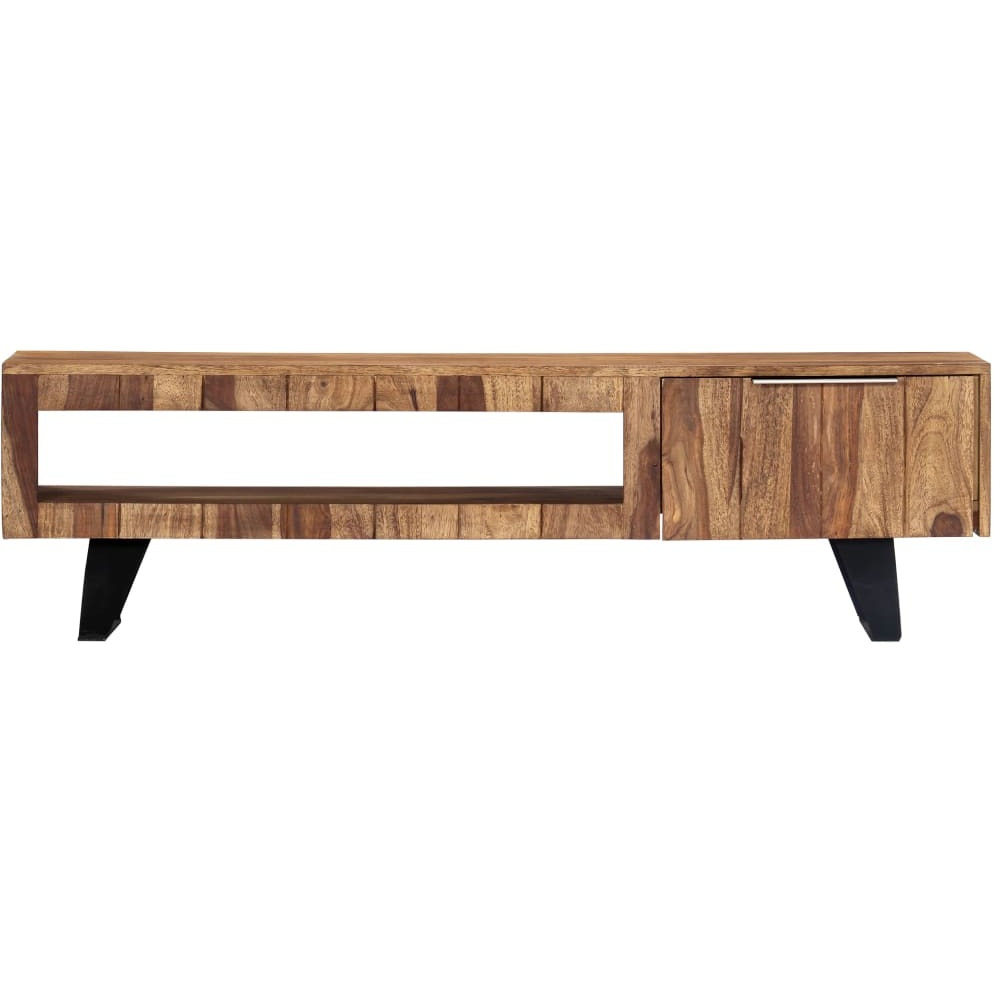 Vidaxl Tv Cabinet 55.1"&quotX11.8"&quotX15.7"" Solid Sheesham Wood