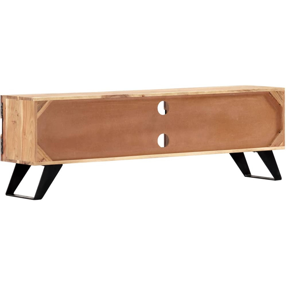 Vidaxl Tv Cabinet 55.1"&quotX11.8"&quotX17.7"" Solid Acacia Wood