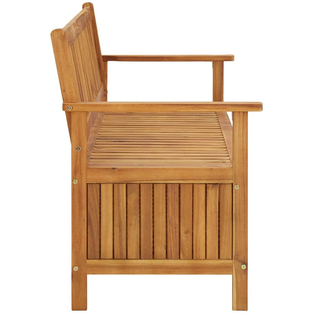 Vidaxl Patio Storage Bench 58.3"" Solid Acacia Wood