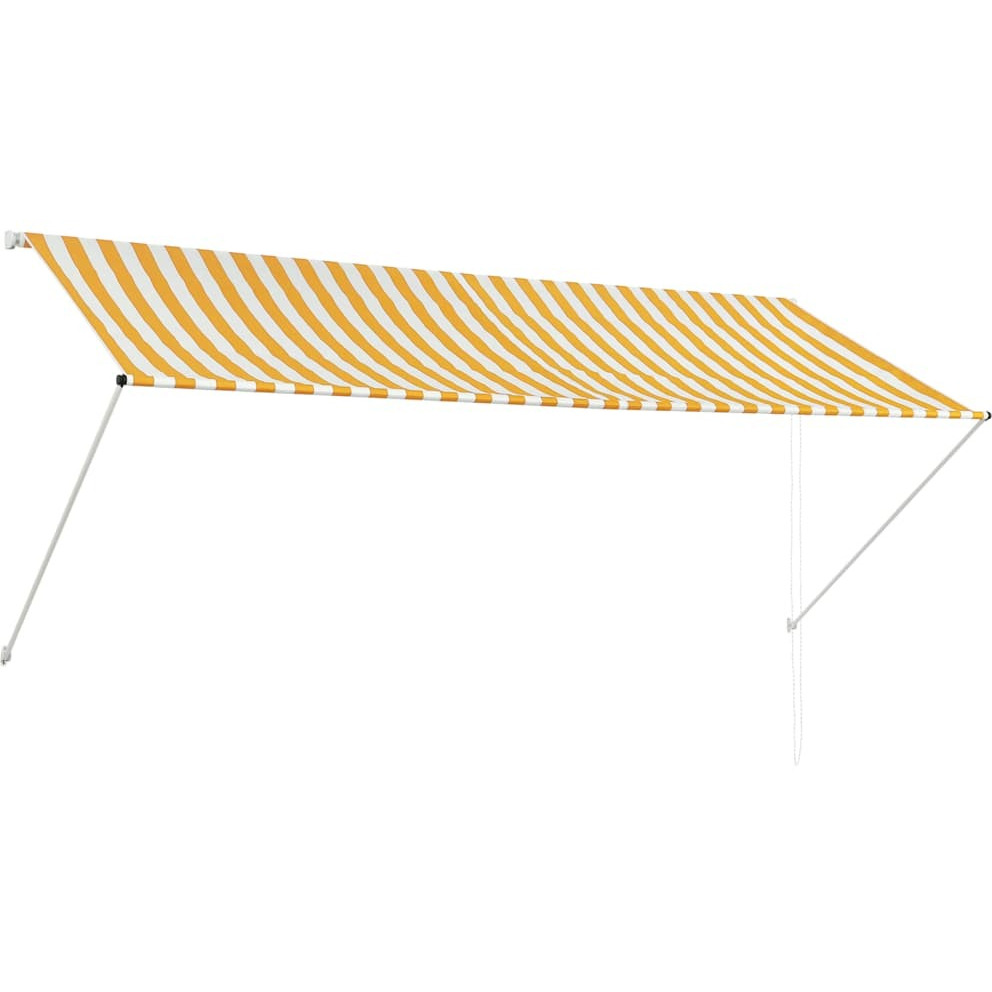 Vidaxl Retractable Awning 118.1"&quotX59.1"" Yellow And White