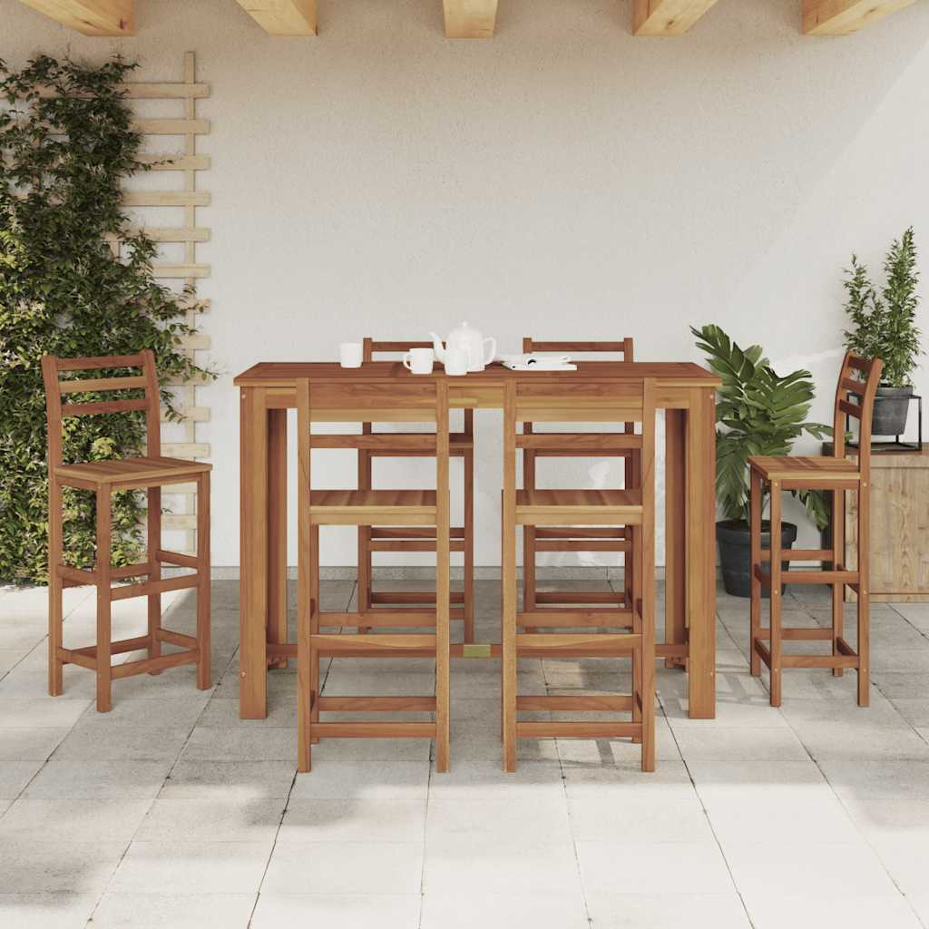 Vidaxl Bar Table Solid Acacia Wood 59.1"&quotX27.6"&quotX41.3""