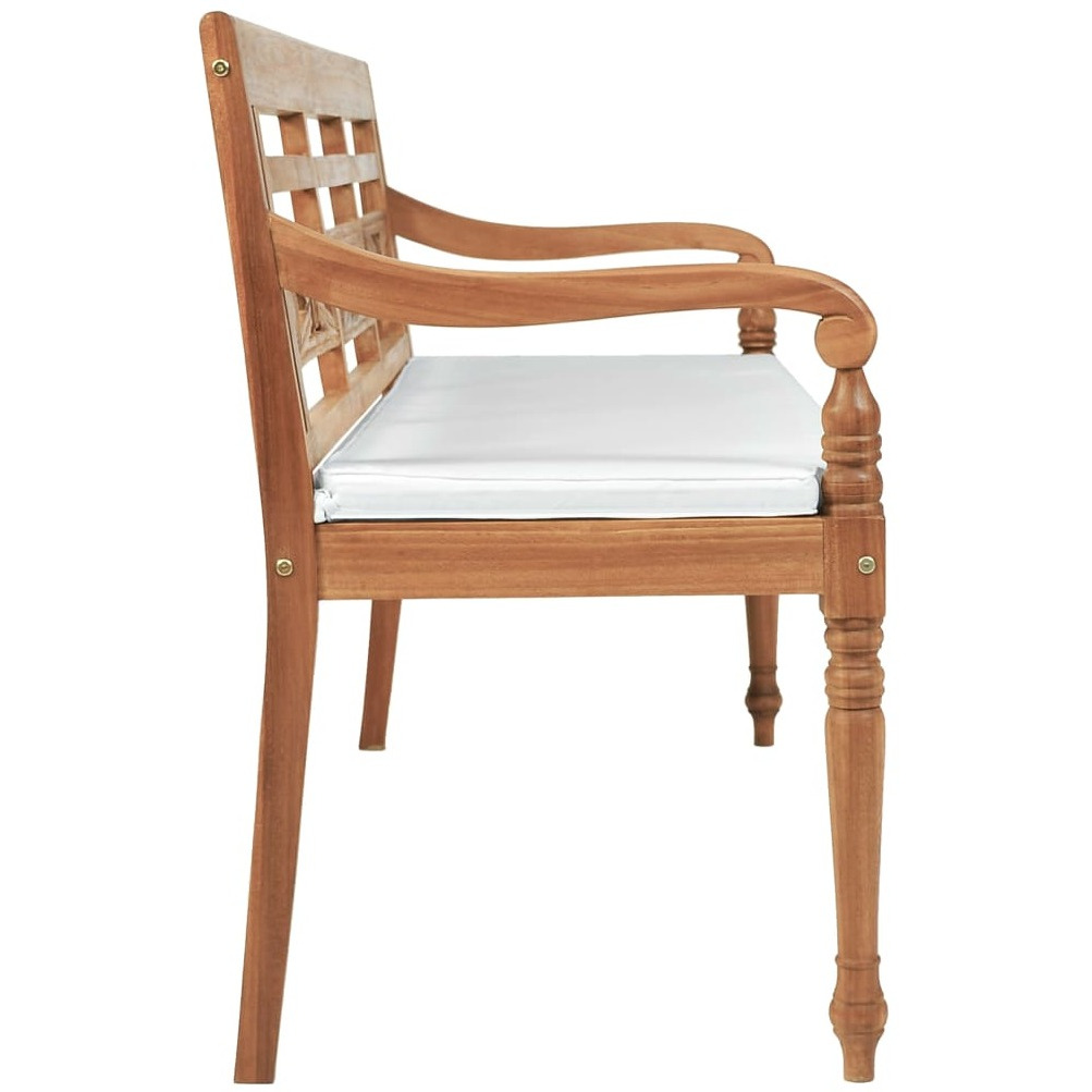 Vidaxl Batavia Bench With Cushions 59.1"" Teak
