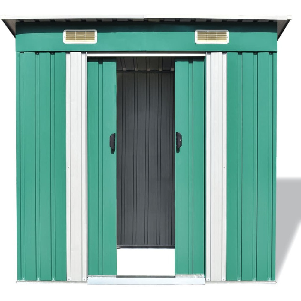 Vidaxl Garden Shed Green Metal 74.8"&quotX48.8"&quotX71.3""