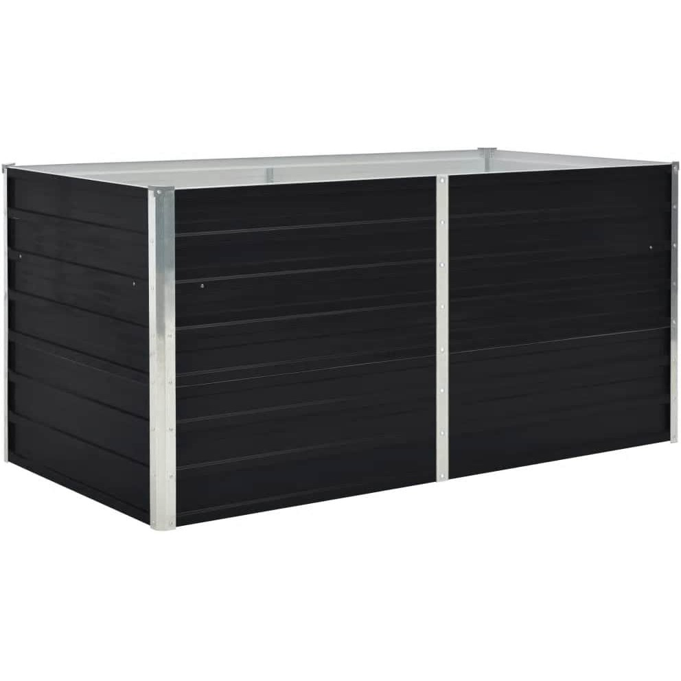Vidaxl Raised Garden Bed 63"&quotX31.5"&quotX17.7"" Galvanized Steel Anthracite