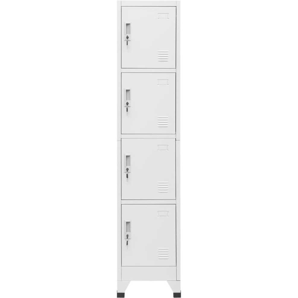Vidaxl Locker Cabinet With 4 Compartments 15"&quotX17.7"&quotX70.9""