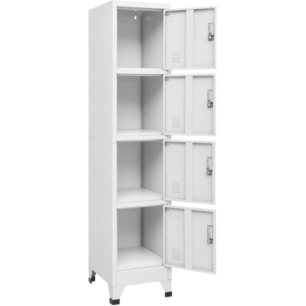 Vidaxl Locker Cabinet With 4 Compartments 15"&quotX17.7"&quotX70.9""