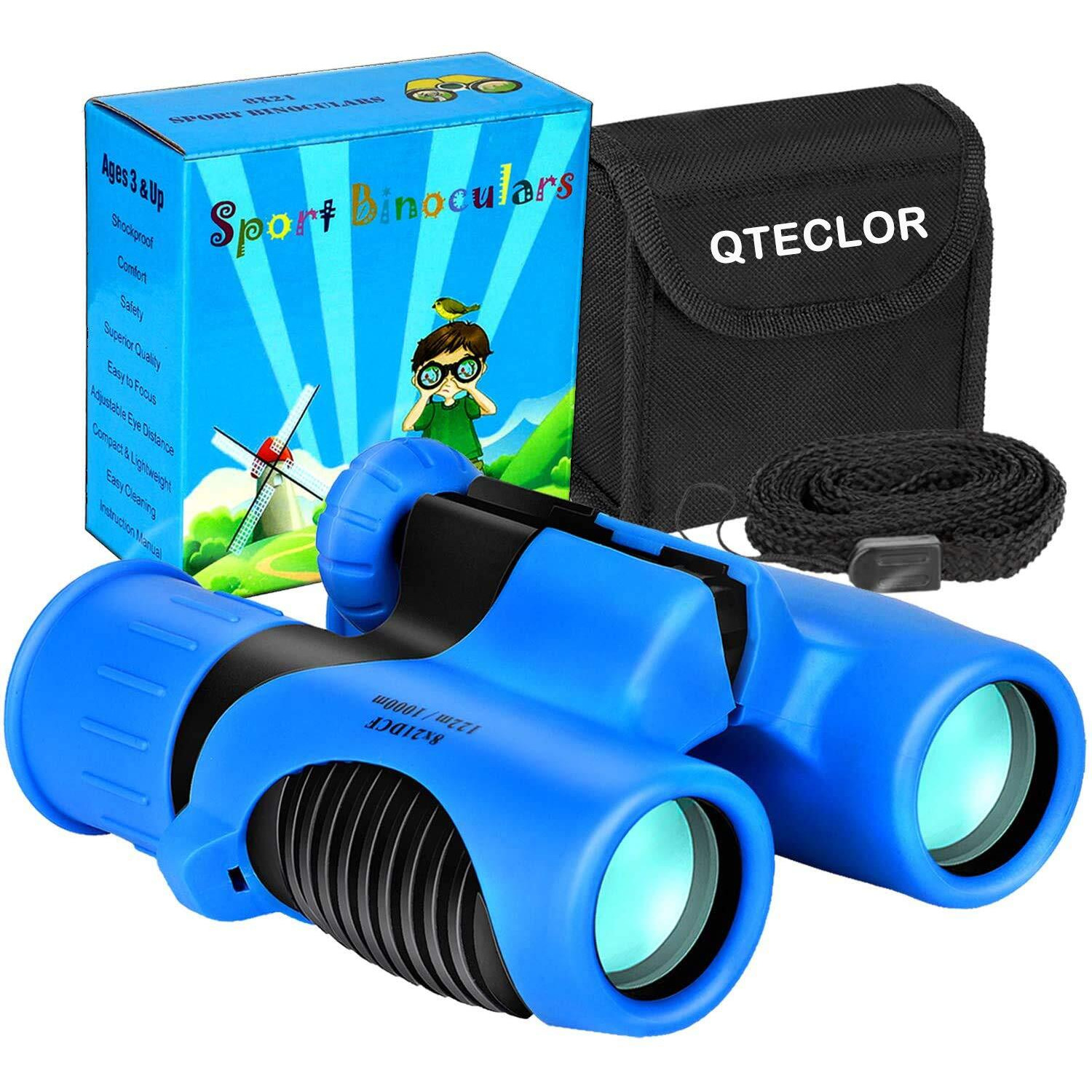 Compact Mini Binoculars For Kids - 8X21 Zoom Kids Binoculars Toy Gift Shock Proof For 3 4 5 6 7 8 9 10 11 12 13 Years Old Boys Girls Bird Watching Sporting Events Children Best Present