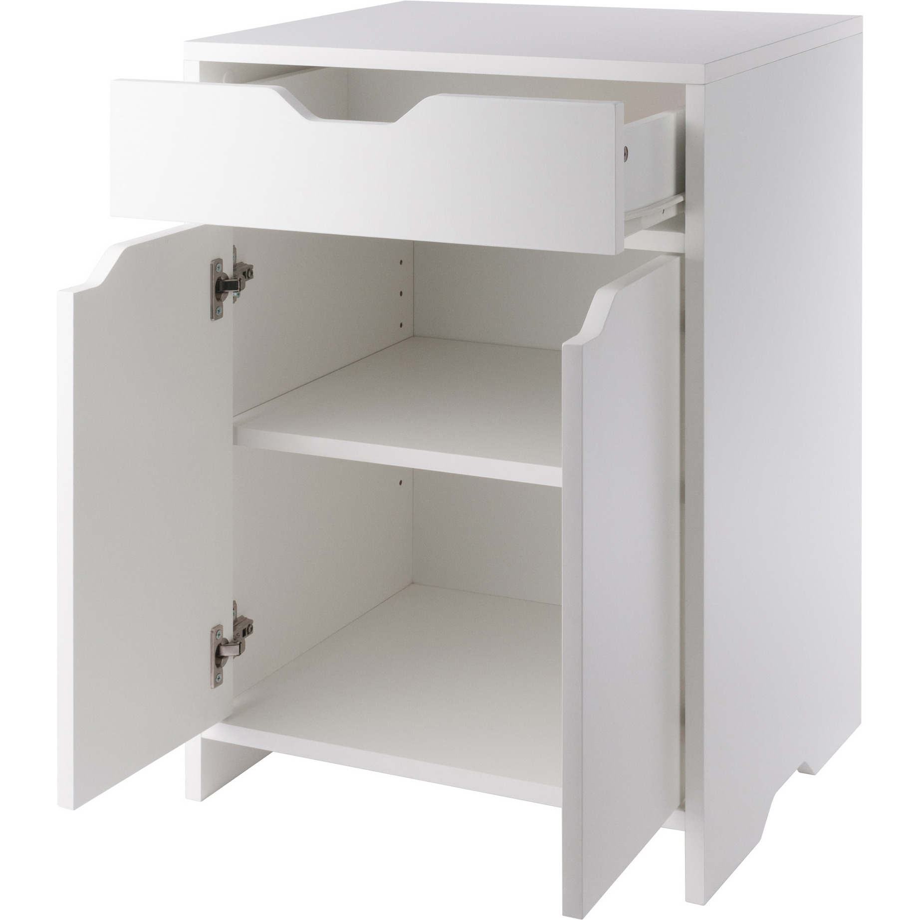 Nova 1-Drawer Storage Cabinet, White