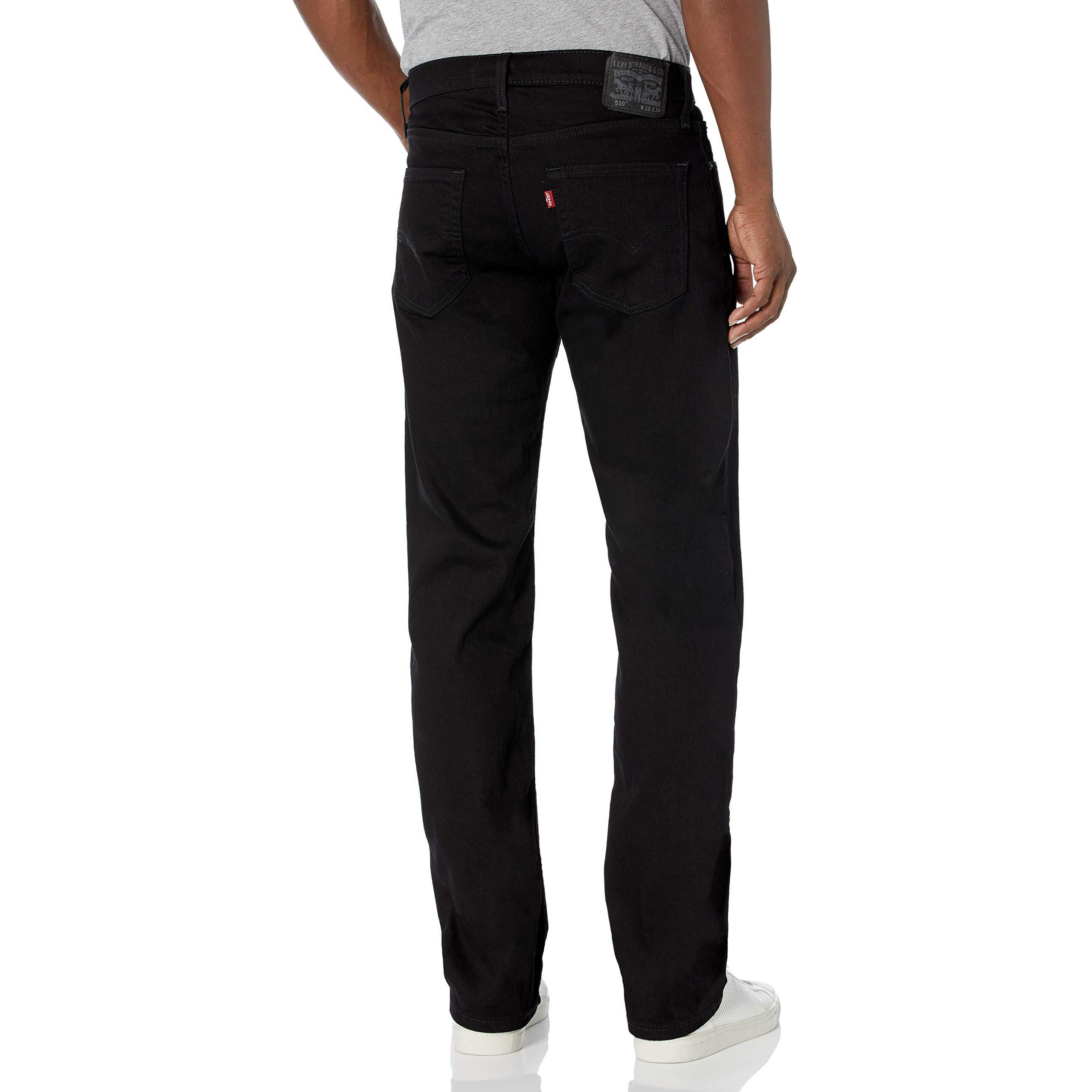 Levi's Men's 559 Relaxed Straight Fit Jean - 38W X 30L - Black - Stretch