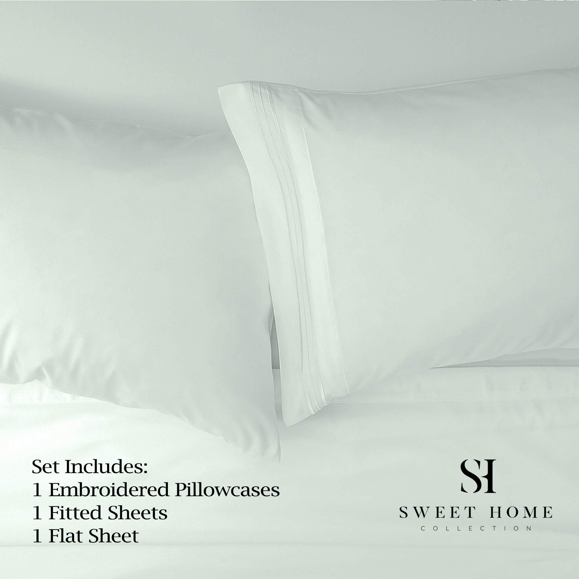 1500 Supreme Collection Twin Sheet Sets Mint Green - 3 Piece Bed Sheets And Pillowcase Set For Twin Mattress - Extra Soft, Elastic Corner Straps, Deep Pocket Sheets, Twin Mint Green