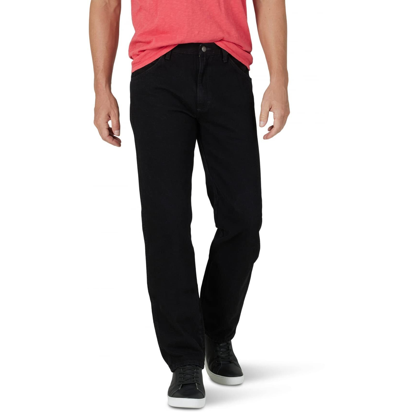 Wrangler Authentics Men's Classic 5-Pocket Regular Fit Cotton Jean, Black, 34W X 30L