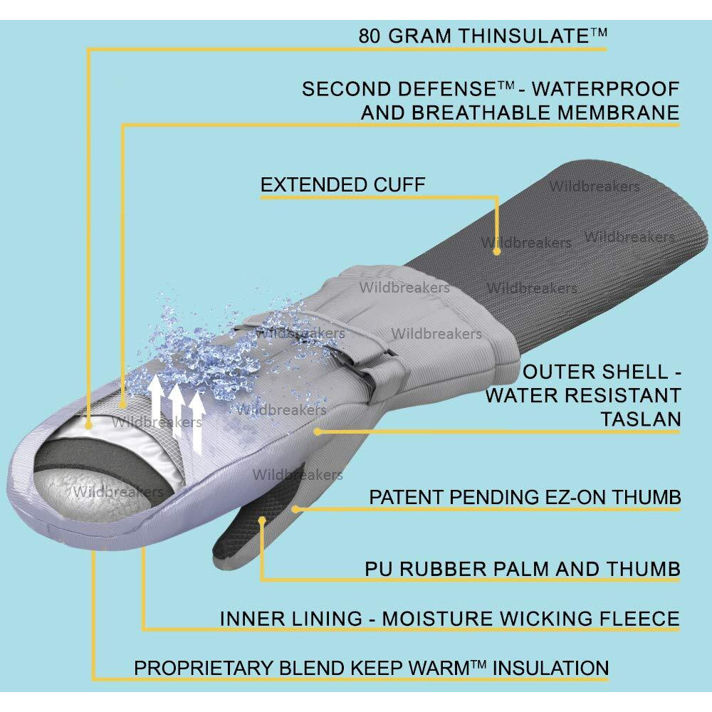 Children Toddlers And Baby Mittens - Super Long Cuff Winter Waterproof Gloves