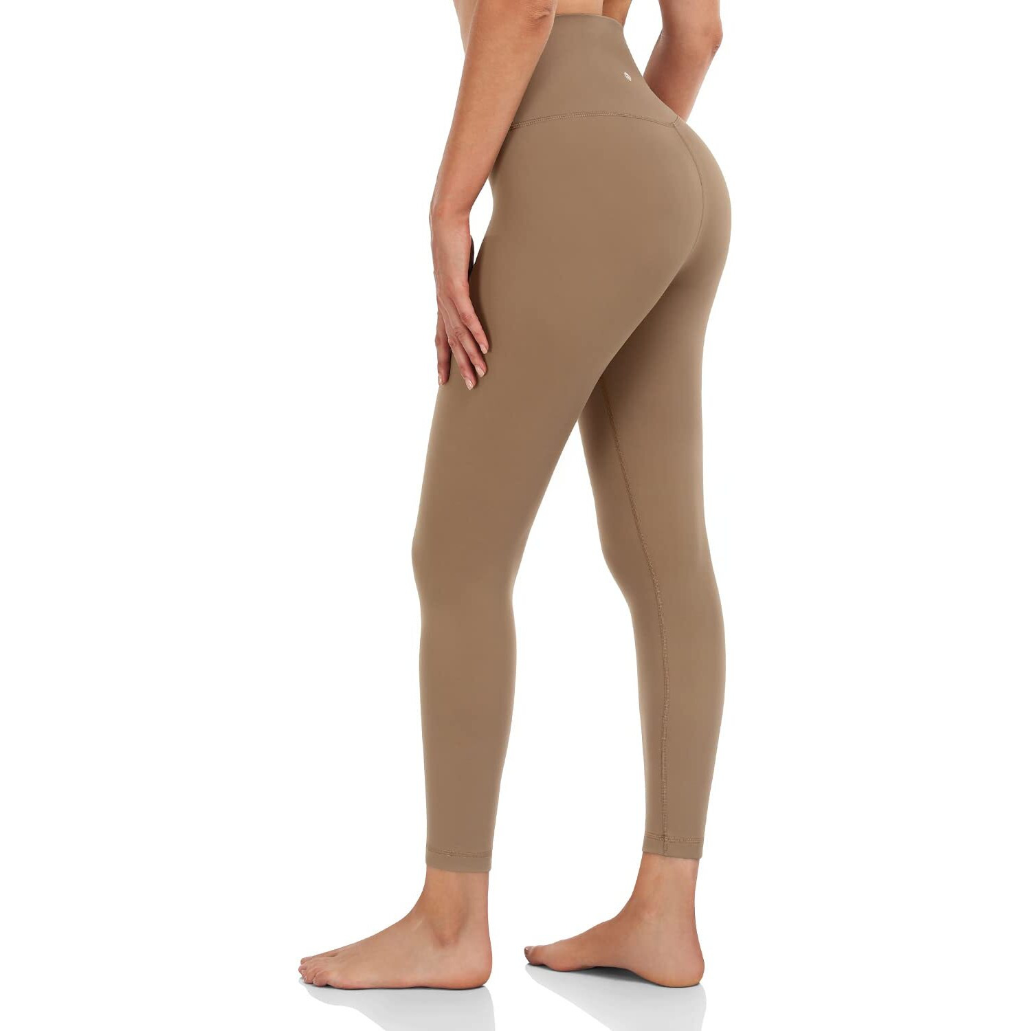 Heynuts Pure&Plain 7/8 High Waisted Leggings For Women, Athletic Compression Tummy Control Workout Yoga Pants 25 ' ' Dark Carbon Dust Xs(0/2)