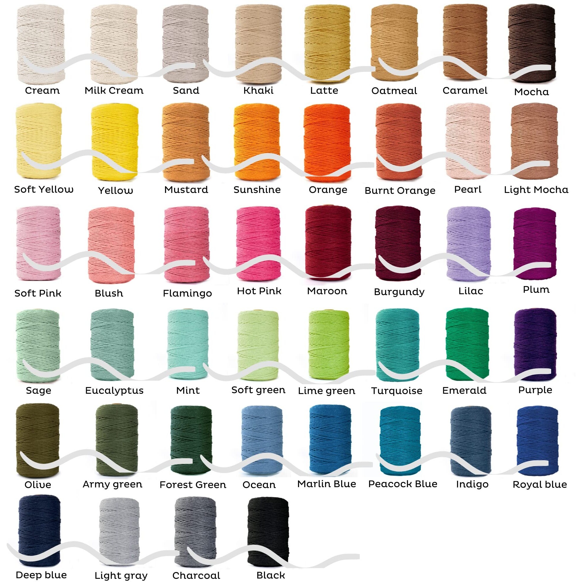 Nook Theory Cotton 3Mm Macrame Cord 220 Yards - 4Mm 5Mm Soft Macrame Rope Perfect For Knots - Supplies For Wall Hangers & Boho Decorations - Cotton String (Milk Cream 3Mm 220 Yards)