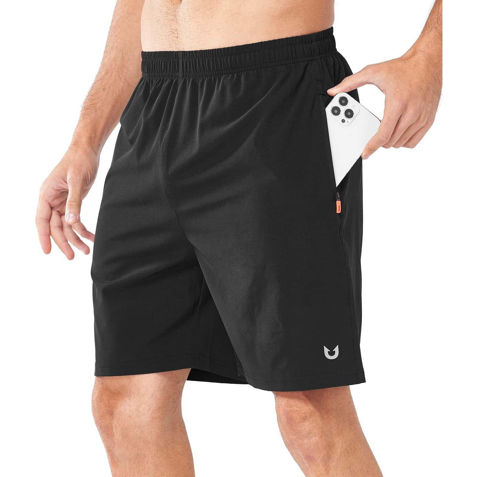 Northyard Men 's Athletic Running Shorts Quick Dry Workout Shorts Lightweight Sports Gym Basketball Shorts Hiking Exercise Black-7 Inches Xl