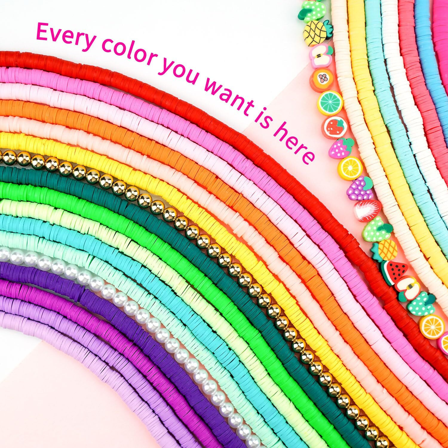 Paodey Bracelet Making Kit 12000 Pcs Clay Beads, 48 Colors 3 Boxes Friendship Bracelet Kit, Polymer Spacer Beads For Bracelets With Elastic Strings, Crafts Gift For Kids Teen
