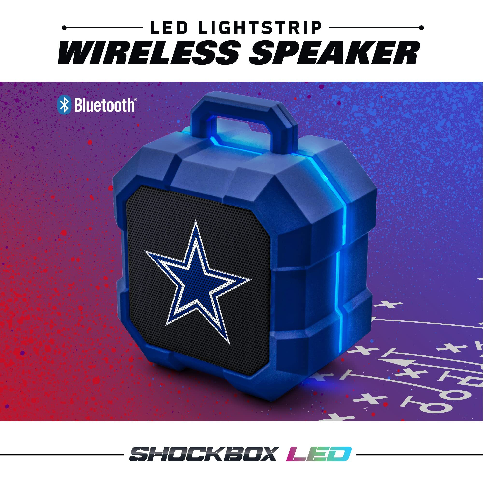 Soar Nfl Shockbox Led Wireless Bluetooth Speaker, Las Vegas Raiders