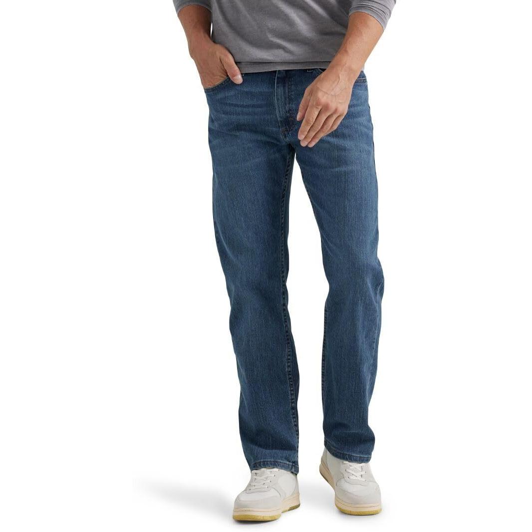 Wrangler Authentics Men's Big & Tall Regular Fit Comfort Flex Waist Jean, Blue Ocean, 48W X 30L
