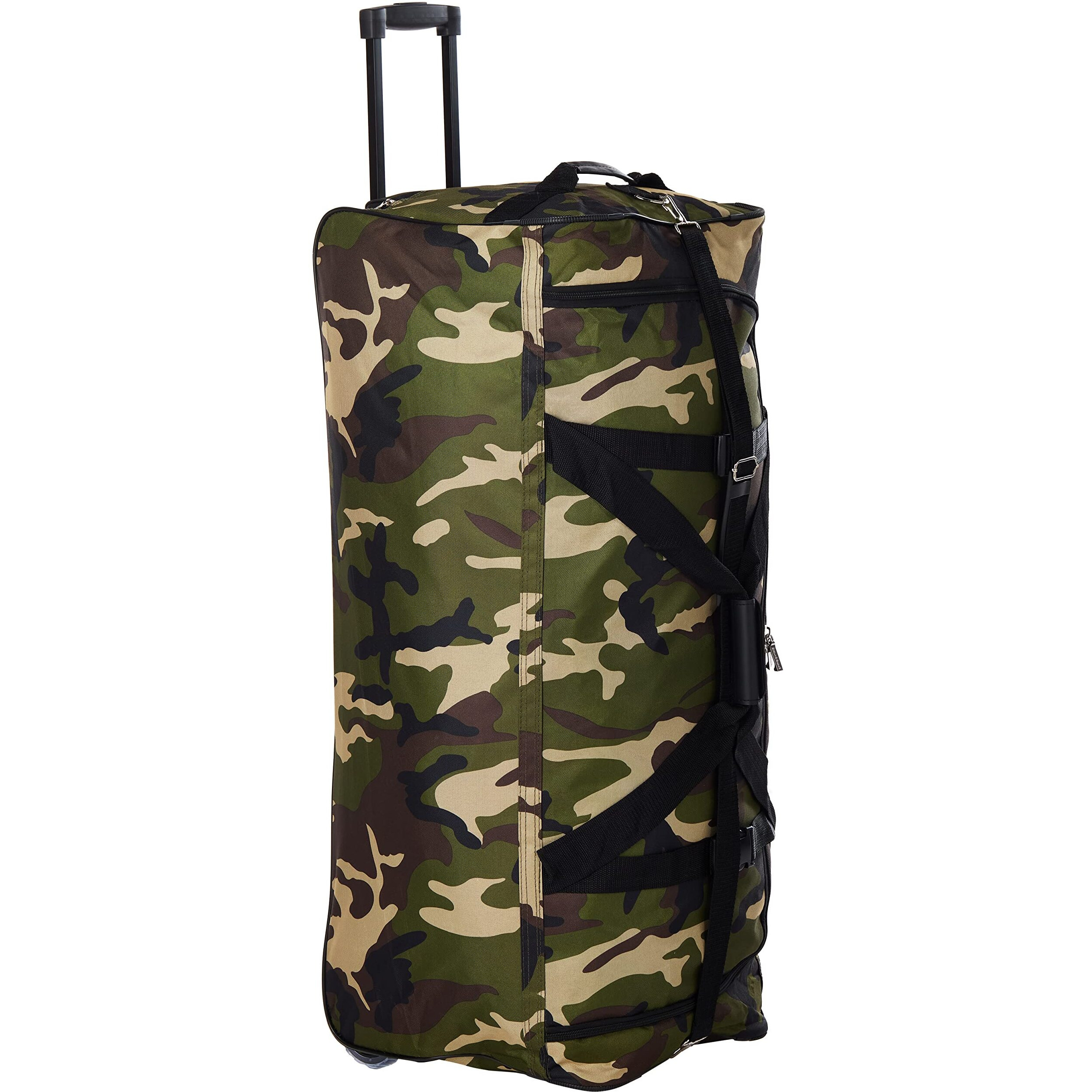 Rockland Rolling Duffel Bag, Camouflage, 36-Inch