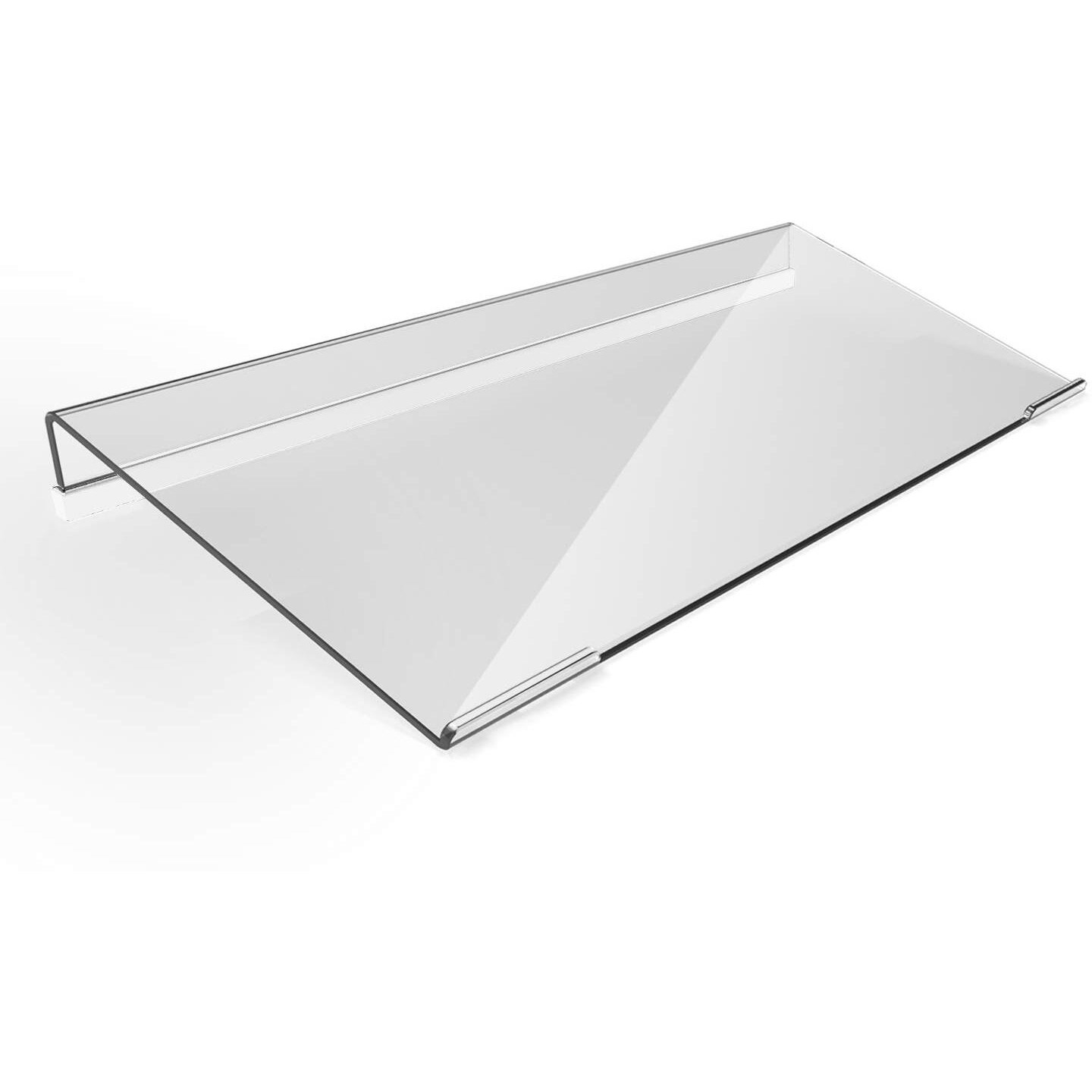Kotemon Mini Computer Keyboard Stand-11.8'' X 5.1''-Small Computer Keyboard Tray Acrylic Keyboard Holder For 78 Keys Universal Compact Keyboard, With White Silicone Strip,   Clear
