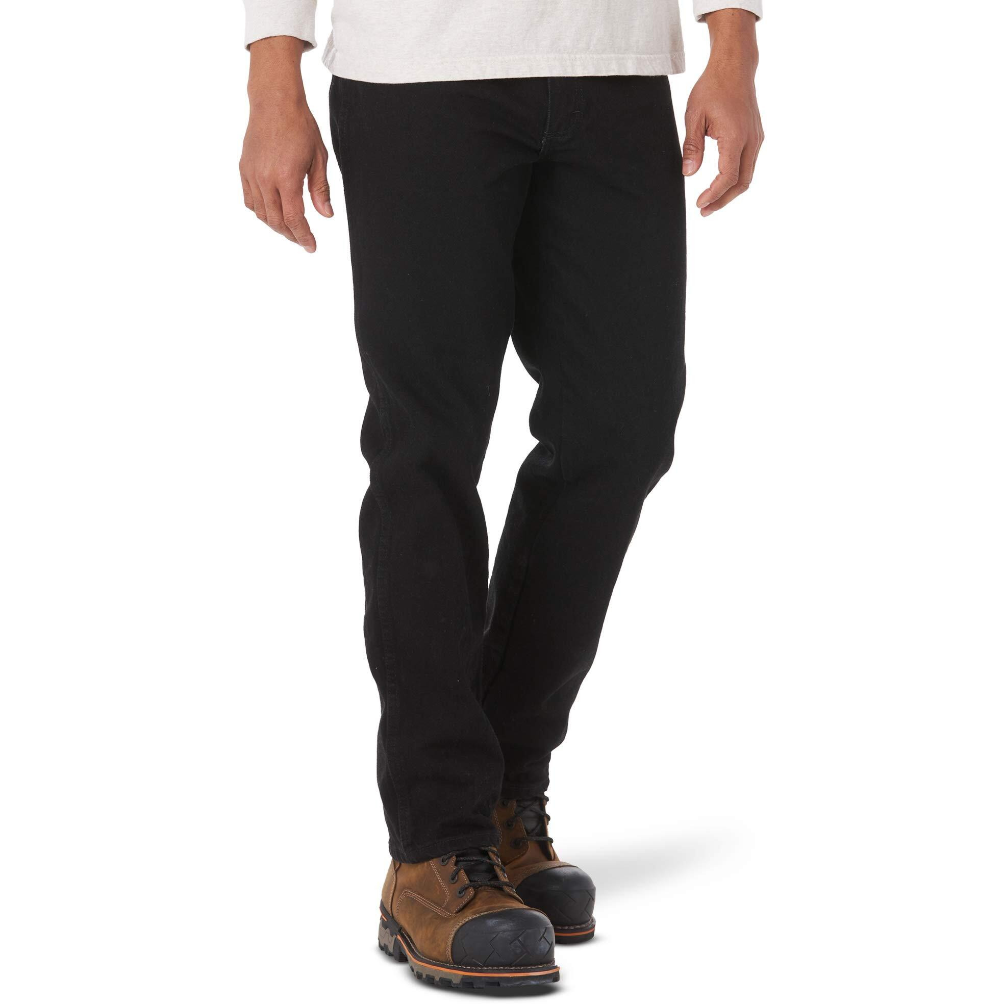Rustler Men's Classic Regular Fit, Coal Black, 35W X 30L